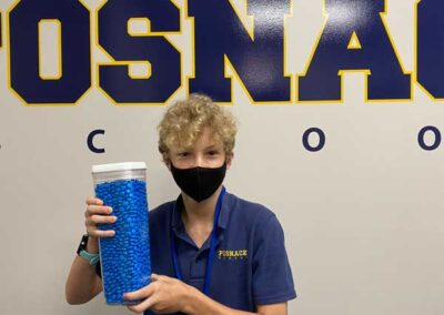 photo of hochberg middle school student alon s. winner of the m&m counting contest